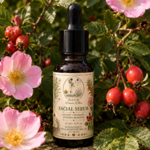 Luxurious facial serum with rosehip oil